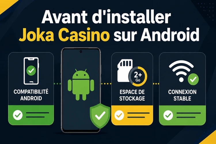 Avant d'installer Joka Casino sur Android